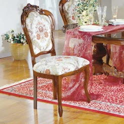 Best Wohnen Barock Polsterstuhl mit Blumen Muster Magari mit Massivholz