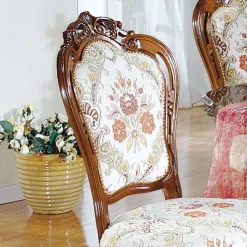 Best Wohnen Barock Polsterstuhl mit Blumen Muster Magari mit Massivholz