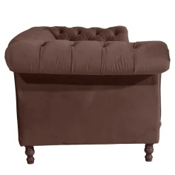 Best Wohnen Barock Style Sofa in Braun Samtvelours - Exados