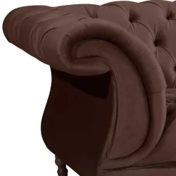 Best Wohnen Barock Style Sofa in Braun Samtvelours - Exados