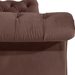 Best Wohnen Barock Style Sofa in Braun Samtvelours - Exados