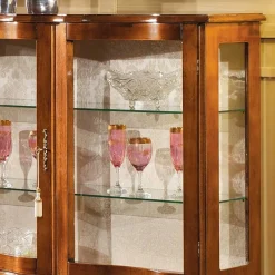 Hot Wohnen Barock Vitrine 2-türig Agosto mit Nussbaum Furnier