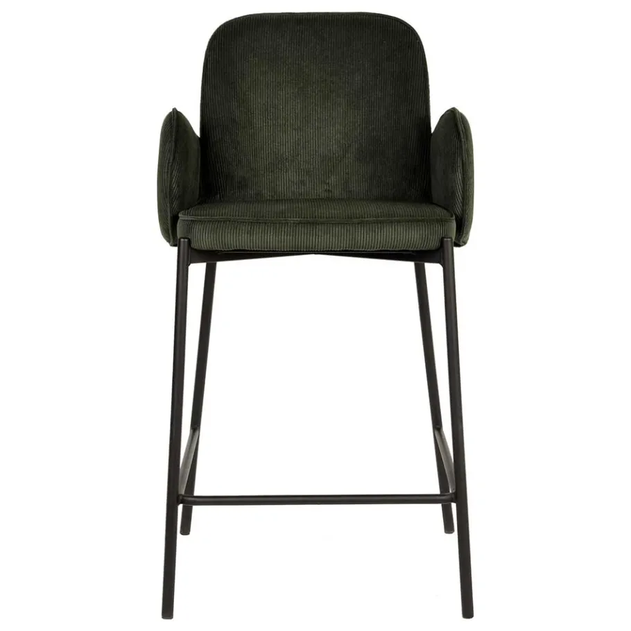 Clearance Wohnen Barstuhl aus Cord in Oliv Grün - Jenver (2er Set)