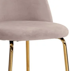 Wohnen Barstuhl in Beige und Gold - Furcios (2er Set)