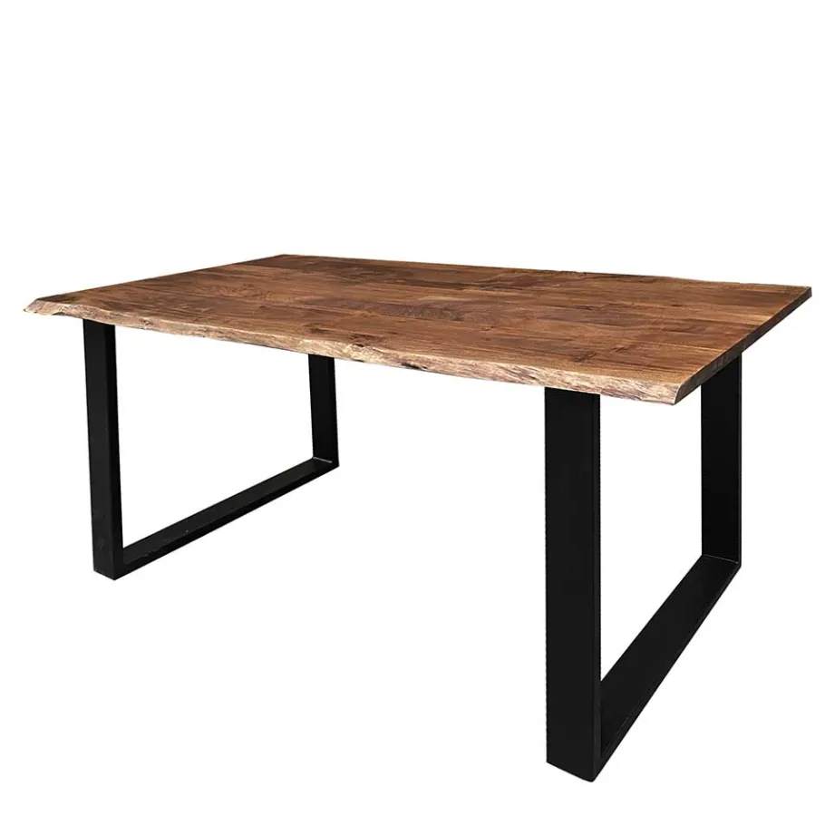 Clearance Wohnen Baumkante Designtisch aus Akazie in Nussbaumfarben - Ondeon