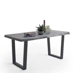 Clearance Wohnen Baumkanten Designtisch in Akazie Grau - Mars I