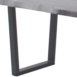 Clearance Wohnen Baumkanten Designtisch in Akazie Grau - Mars I