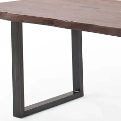 Discount Wohnen Baumkanten Tisch aus Akazie in Walnuss Braun - Rodrico