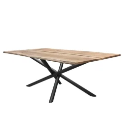 Discount Wohnen Baumkanten-Esstisch aus Wildeiche Massivholz - Reto