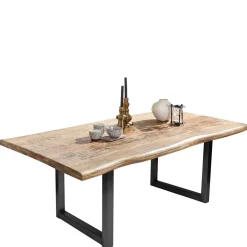 Discount Wohnen Baumkantentisch aus Mangobaum Massivholz - Danae