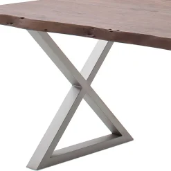 Outlet Wohnen Baumkantentisch in Walnuss Braun - Fresca