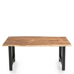Outlet Wohnen Baumkantentisch und Tischsessel Set - Eulena (fünfteilig)