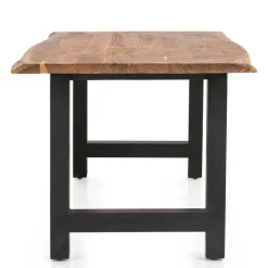 Outlet Wohnen Baumkantentisch und Tischsessel Set - Eulena (fünfteilig)
