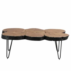 New Wohnen Baumscheiben Couchtisch Lariona mit Metall-Gestell