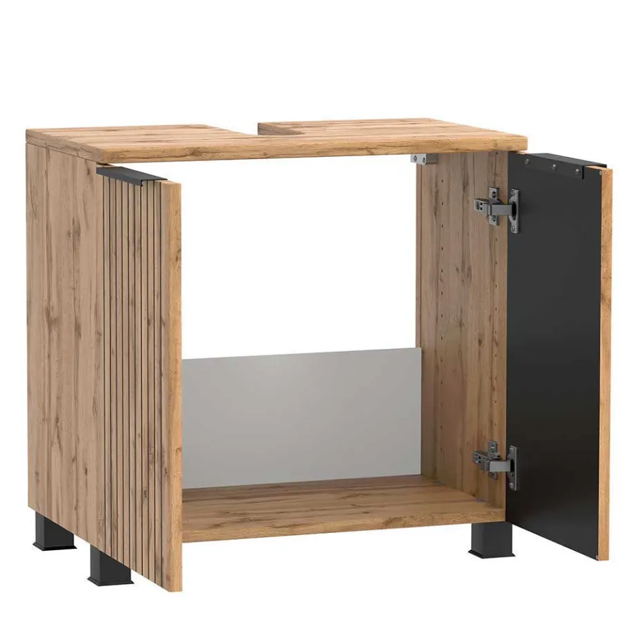 Discount Wohnen Beckenschrank & Spiegelschrank & Unterschrank - Crystoga (dreiteilig)