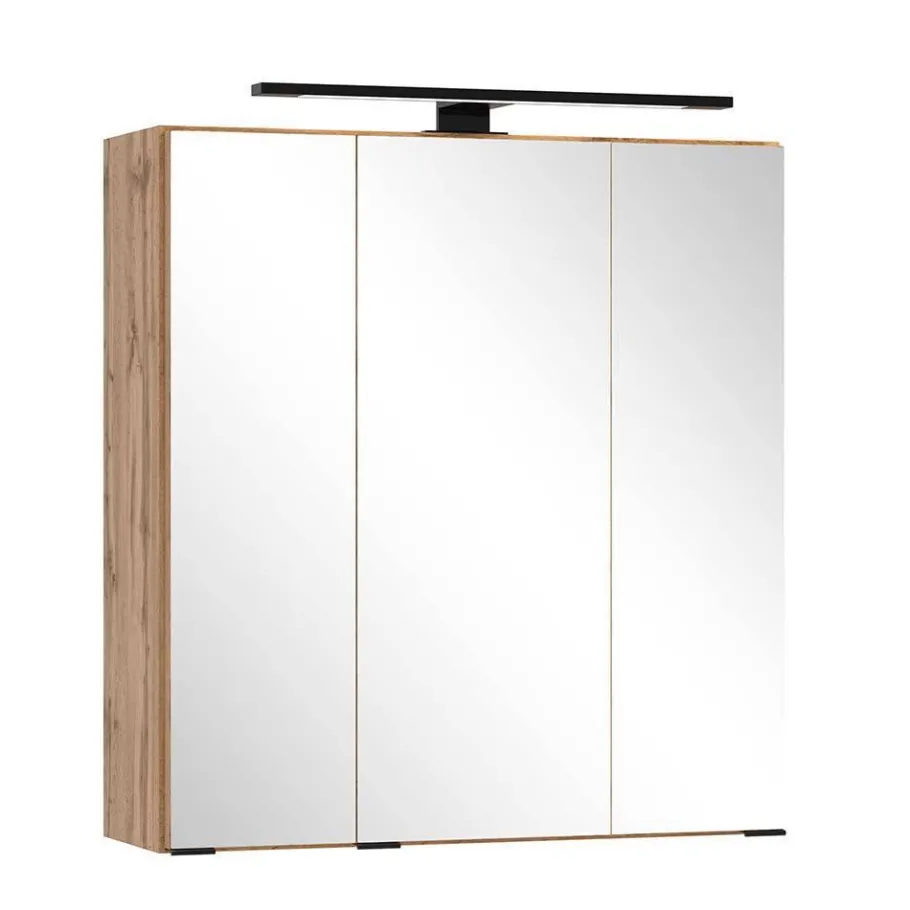 Discount Wohnen Beckenschrank & Spiegelschrank & Unterschrank - Crystoga (dreiteilig)