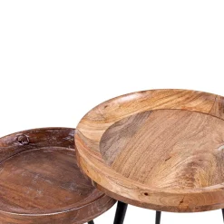 Best Wohnen Beistelltisch aus Mangobaum Holz - Cracks