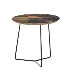 Hot Wohnen Beistelltisch mit Blatt Motiv Druck - Palermo
