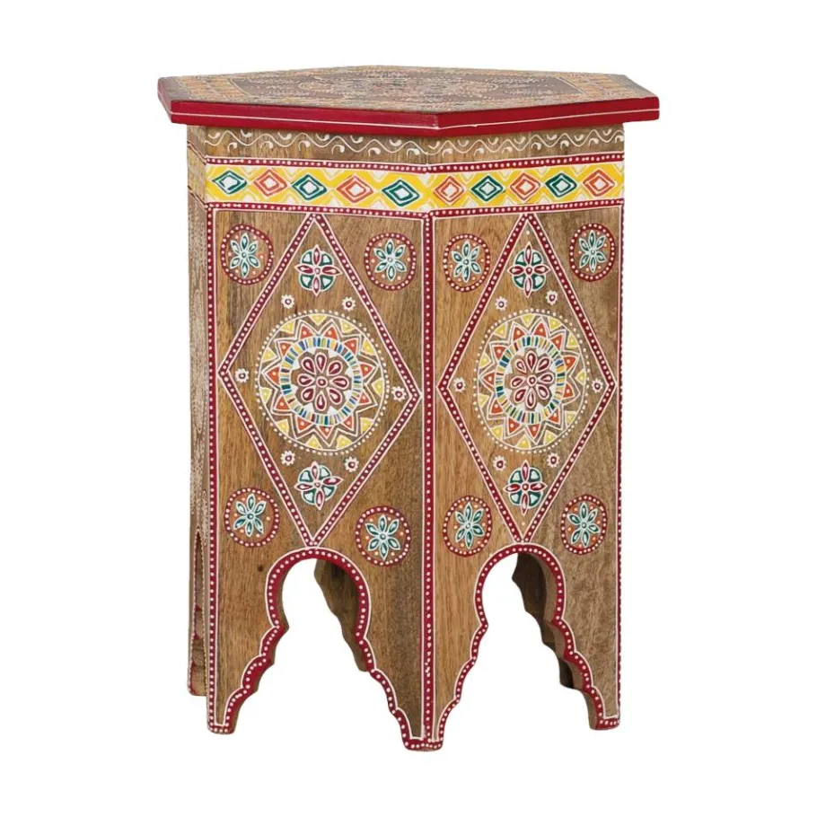 Sale Wohnen Beistelltisch mit farbenfrohen Mandalas und Mustern - Jambi