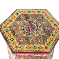Sale Wohnen Beistelltisch mit farbenfrohen Mandalas und Mustern - Jambi