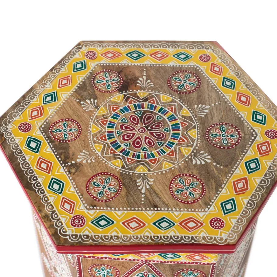 Sale Wohnen Beistelltisch mit farbenfrohen Mandalas und Mustern - Jambi