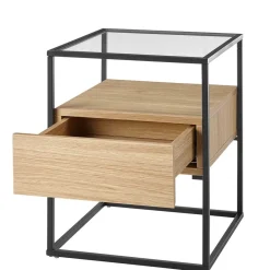 Clearance Wohnen Beistelltisch mit Glasplatte - Vlacondra