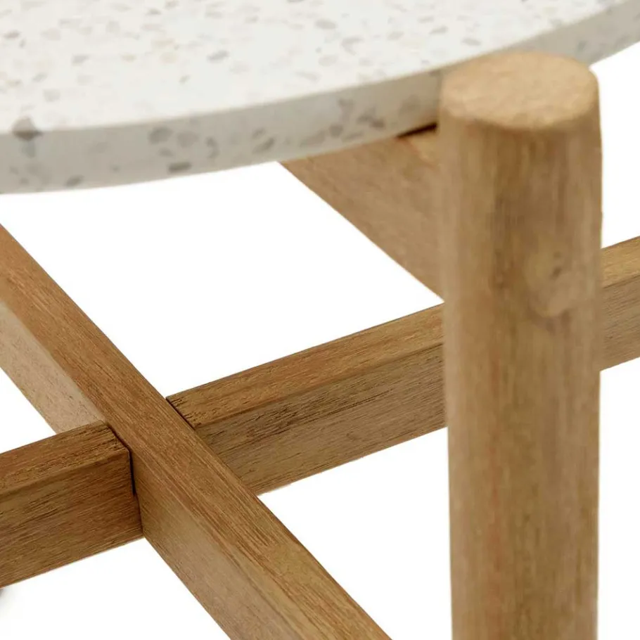 Clearance Wohnen Beistelltisch mit Terrazzo Platte - Finola