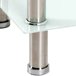 Discount Wohnen Beistelltisch mit zwei Glasplatten 40x46x40 cm - Ubinus
