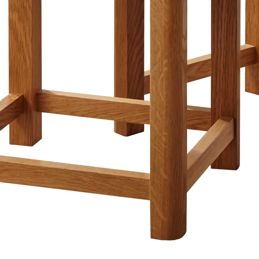 Outlet Wohnen Beistelltisch Set aus Wildeiche Massivholz - Uvinessa (zweiteilig)