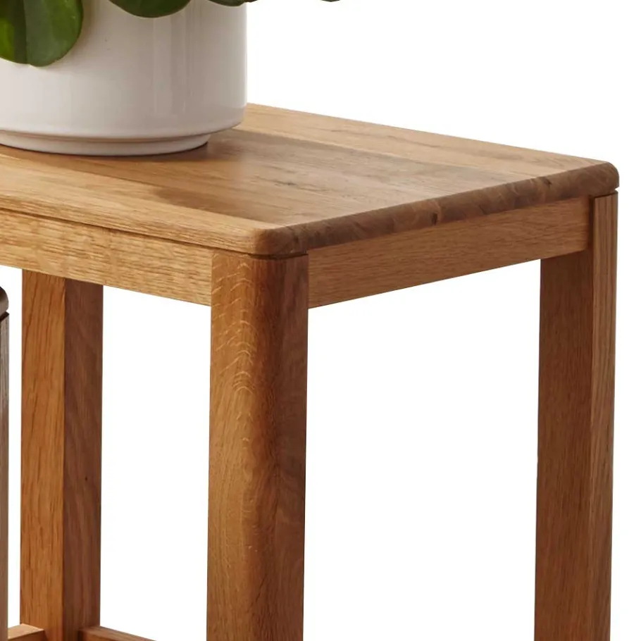 Outlet Wohnen Beistelltisch Set aus Wildeiche Massivholz - Uvinessa (zweiteilig)