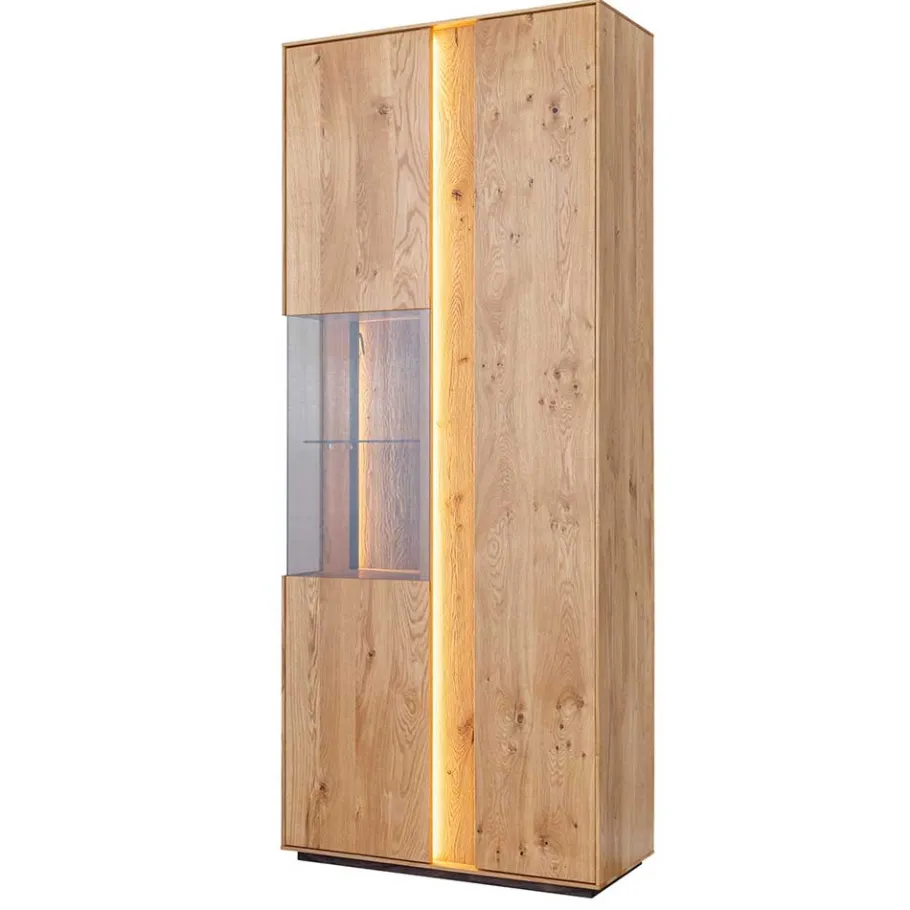 Clearance Wohnen Beleuchteter Vitrinenschrank 2-türig - Cocondar