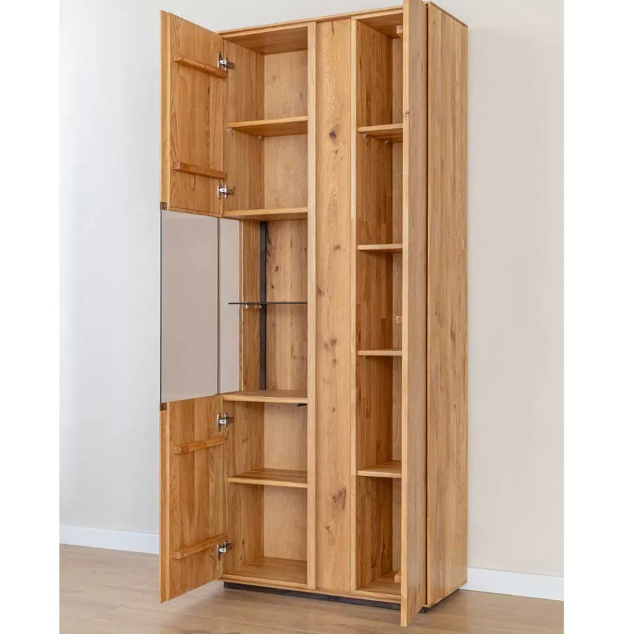 Clearance Wohnen Beleuchteter Vitrinenschrank 2-türig - Cocondar