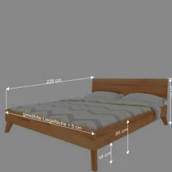 Sale Wohnen Überlänge Bett & Nachttische Set - Junola (dreiteilig)