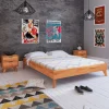 Outlet Wohnen Überlänge Holzbett & Nachttische - Junola II (dreiteilig)