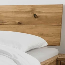 Outlet Wohnen Bett & Nachtkommoden aus Wildeiche - Aryvano (dreiteilig)