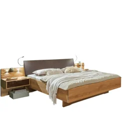 Best Wohnen Bett & Nachtkommoden Kombi - Silberto (dreiteilig)