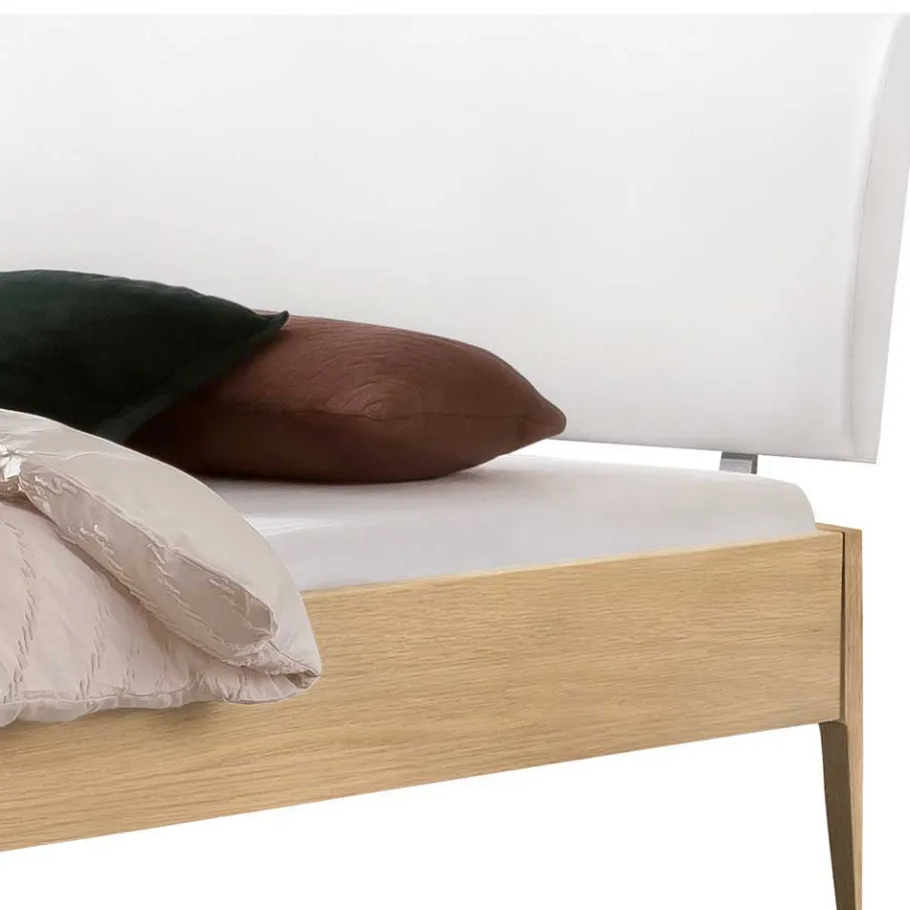 Outlet Wohnen Bett aus Eiche Massivholz Hell - Croatia