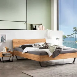 Clearance Wohnen Bett aus massiver Wildbuche mit Stahl - Abrolhos