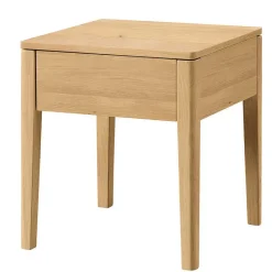 Outlet Wohnen Bett aus Massivholz Eiche Hell - Borna
