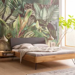 Clearance Wohnen Bett aus Massivholz Wildbuche geölt - Francais
