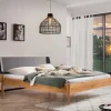 Sale Wohnen Bett aus Wildbuche massiv und Kunstleder - Padricio