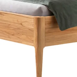 Sale Wohnen Bett aus Wildbuche massiv und Kunstleder - Padricio