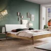 Best Wohnen Bett aus Wildeiche Holz & Kunstleder - Vinessia