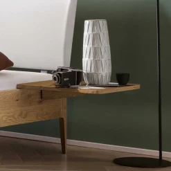 Best Wohnen Bett aus Wildeiche Holz & Kunstleder - Vinessia