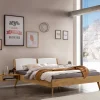 Best Wohnen Bett aus Wildeiche mit Kunstleder - Cubus