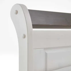 Best Wohnen Bett Caneon in Weiß Grau