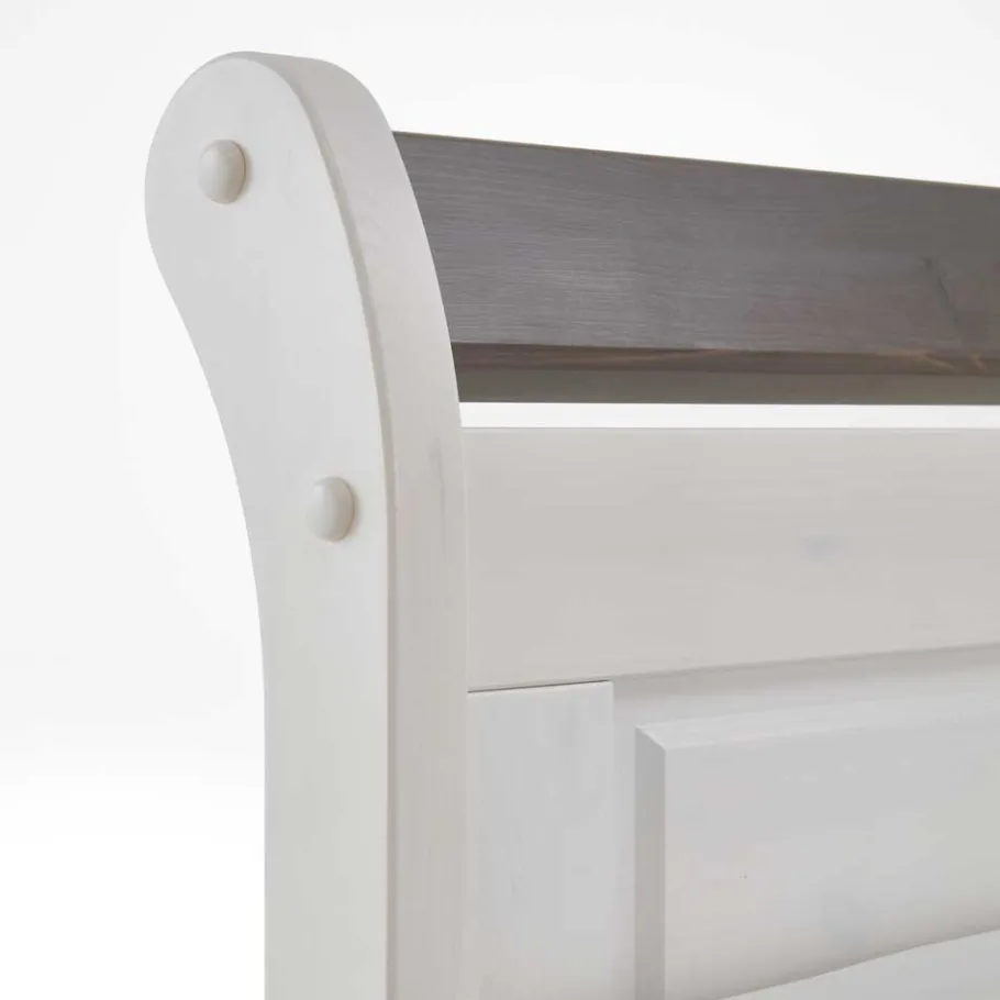Best Wohnen Bett Caneon in Weiß Grau