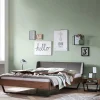 Online Wohnen Bett im Industrial Design aus Nussbaum in Braun - Murphy