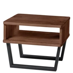 Online Wohnen Bett im Industrial Design aus Nussbaum in Braun - Murphy