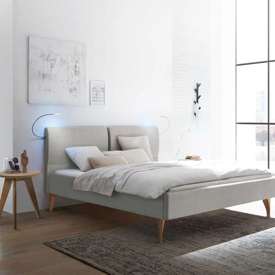 Wohnen Bett im Skandinavischen Stil in Grau - Zeilo